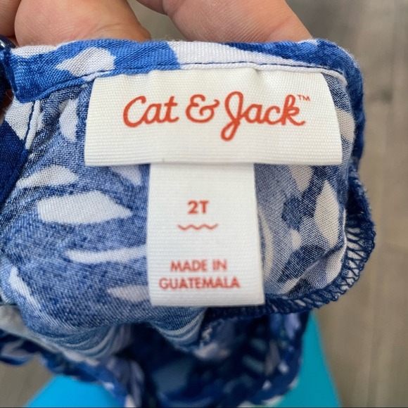 Blue Leaf Print Dress - Picture 7 of 7